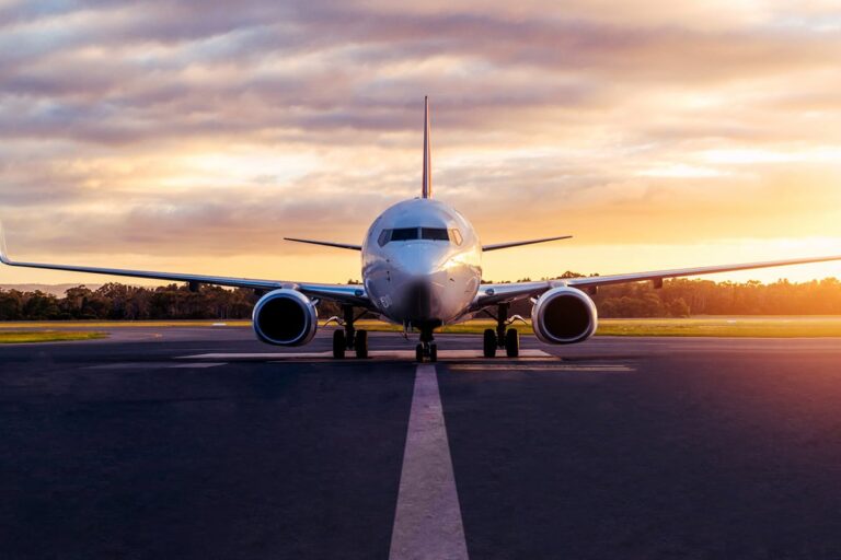 airplane-airport-runway-sunset-tasmania